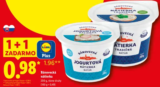 Bánovecká nátierka jogurtová natur