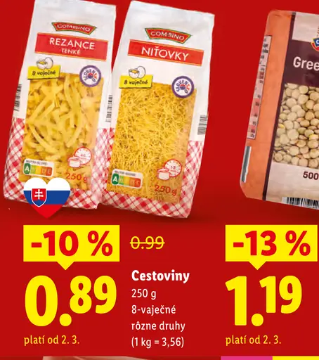 Combino cestoviny 8-vaječné