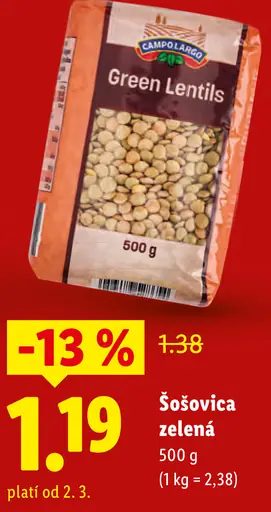 Campo Largo Šošovica zelená