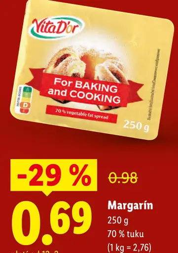 Vita D'or margarín na pečenie a varenie