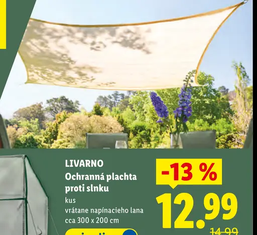 Livarno Ochranná plachta proti slnku