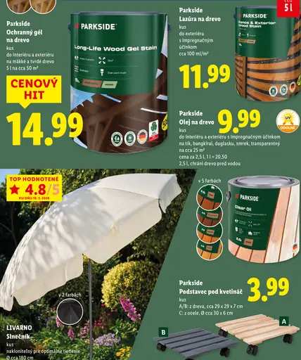 Parkside Ochranný gél na drevo