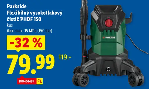 Parkside flexibilný vysokotlakový čistič PHDF 150
