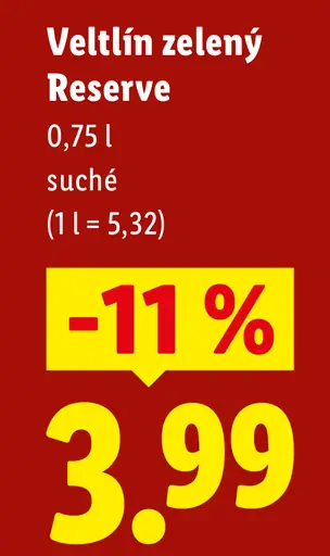 Veltlín zelený Reserve suché víno