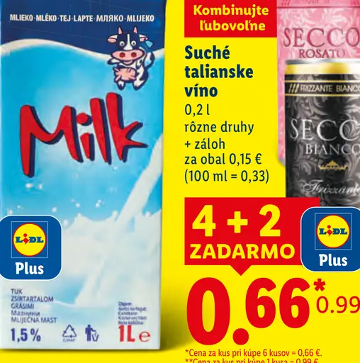 Suché talianske víno Secco Rosato / Bianco