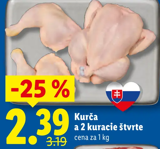 Kurčatá a kuracie štvrte čerstvé