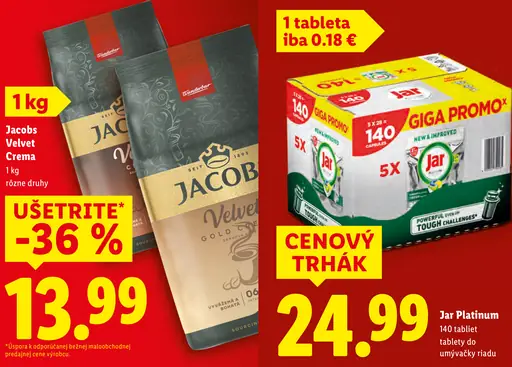 Jacobs Velvet Crema rozpustná káva