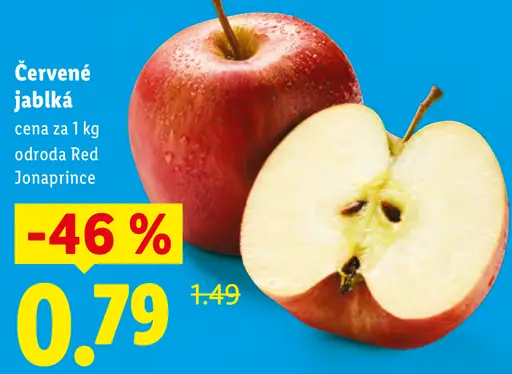 Červené jablká odroda Red Jonaprince