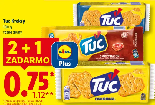 Tuc krekry rôzne druhy