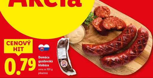 Domáca gazdovská klobása pikantná