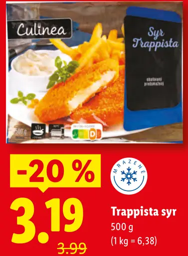 Culinea syr Trappista obaľovaný mrazený