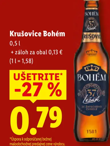 Krušovice Bohem Pivo