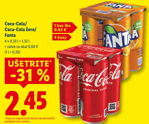 Coca-Cola, Coca-Cola Zero, Fanta sýtený nápoj