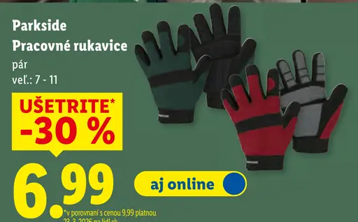 PARKSIDE Pracovné rukavice