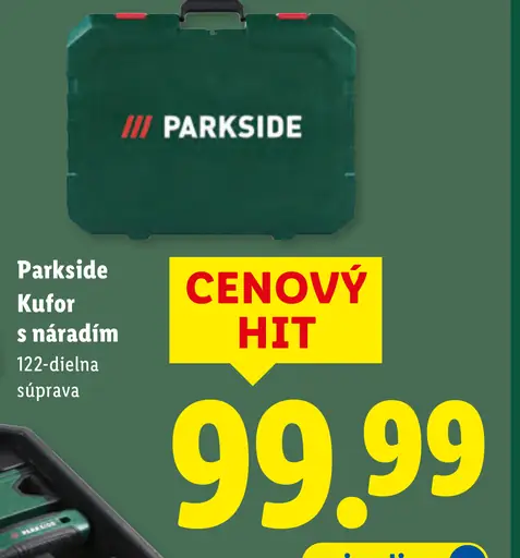 Parkside kufor s náradím 122-dielna súprava