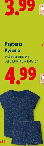 Pepperts dievčenské pyžamo 2-dielna súprava