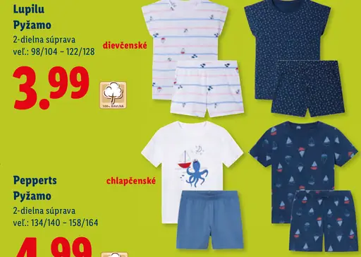 Lupilu dievčenské pyžamo 2-dielna súprava