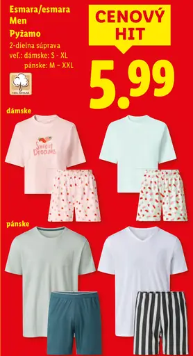 Esmara/Esmara Men pyžamo 2‑dielna súprava