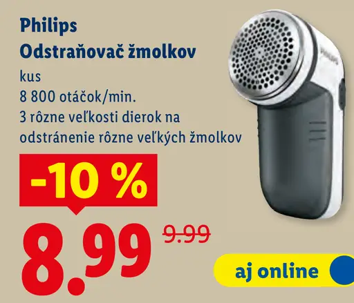 Philips odstraňovač žmolkov