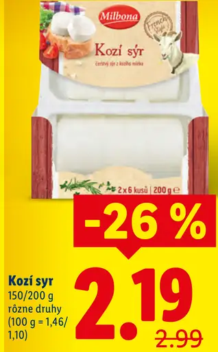 Milbona Kozí syr