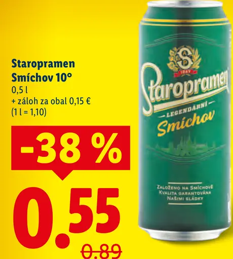 Staropramen plechovka Smíchov 10°