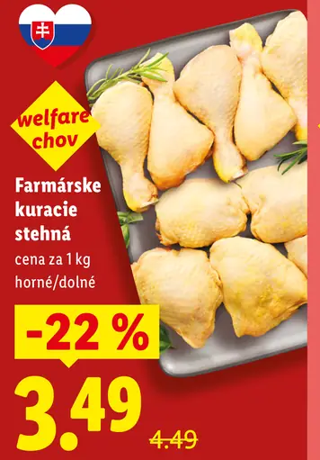 Farmárske kuracie stehná horné, dolné