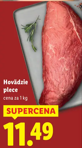 Hovädzie plece čerstvé mäso