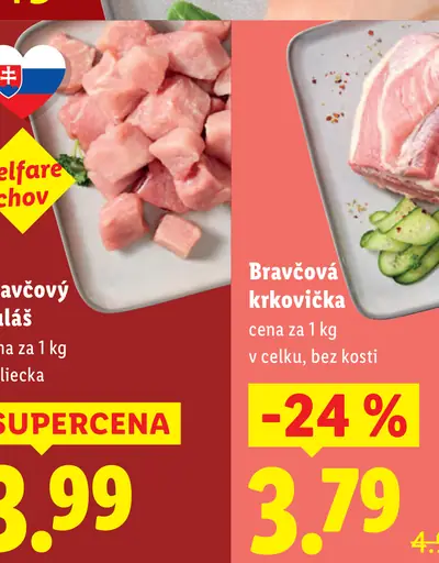 Bravčová krkovička bez kosti, plátky