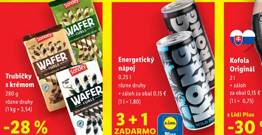 Sondey Wafer Curls trubičky plnené krémom