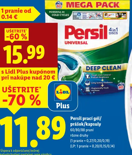 Persil Tekutý prací gél/prášok/kapsuly