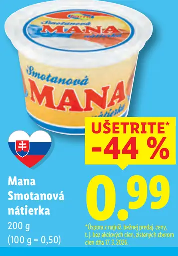 Mana Smotanová nátierka