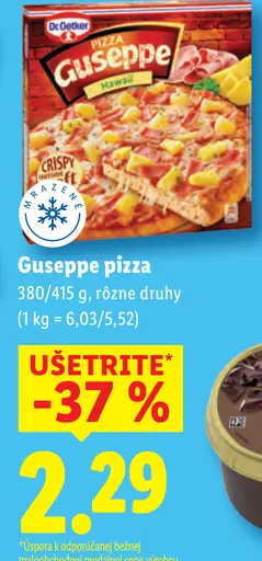 Giuseppe mrazená pizza