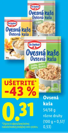 Dr. Oetker Ovsená kaša višne