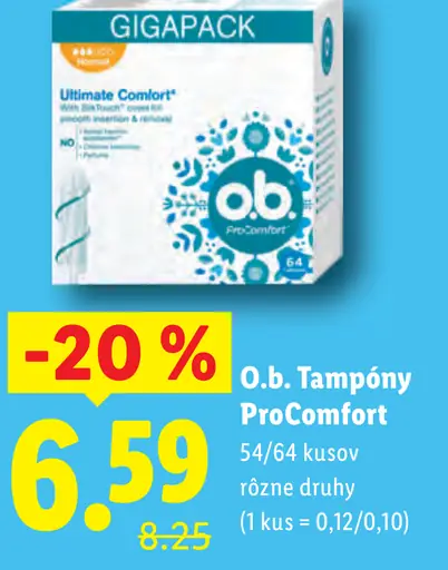 O.b. tampóny ProComfort Gigapack