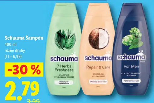 Schauma šampón vybrané druhy
