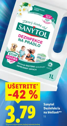 Sanytol dezinfekcia na prádlo