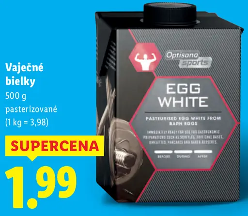 Optisana Sports vaječné bielky pasterizované