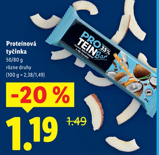 Emco proteinová tyčinka kokosová