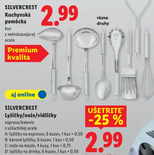 Silvercrest kuchynská pomôcka z nehrdzavejúcej ocele