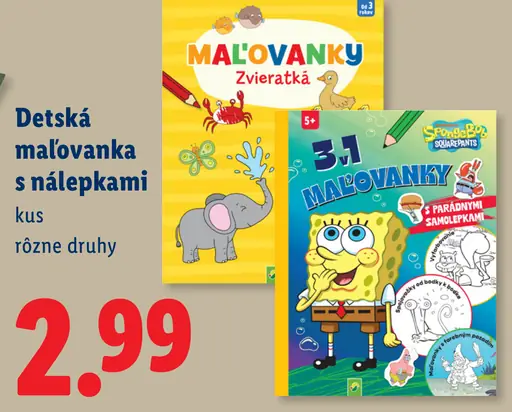 Detská maľovanka s nálepkami