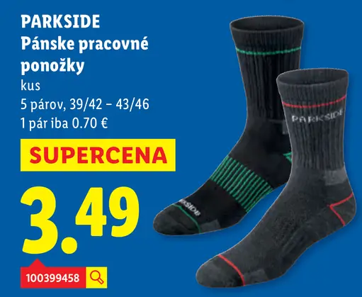 Parkside Pracovné ponožky