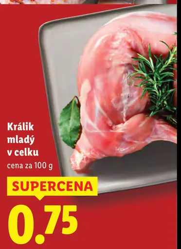 Králik mladý vcelku čerstvé mäso