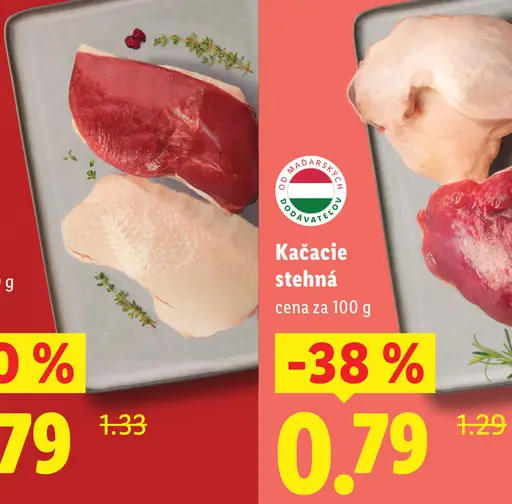 Kačacie stehná čerstvé mäso