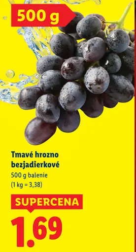 Tmavé hrozno bezjadierkové čerstvé