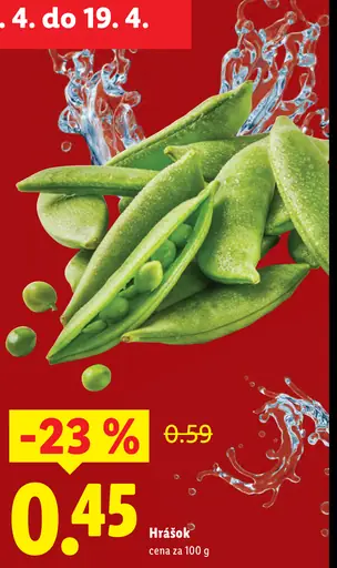 Hrášok čerstvý v luskoch