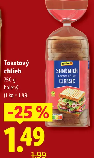 Sondey toastový chlieb Sandwich American Style Classic