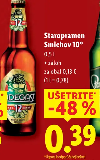 Staropramen Smíchov svetlý ležiak plechovka