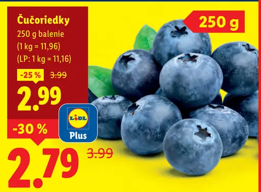 Čučoriedky čerstvé