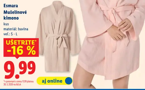 Esmara mušelínové kimono