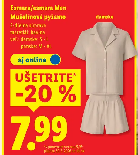 Esmara/Esmara Men pyžamo 2‑dielna súprava